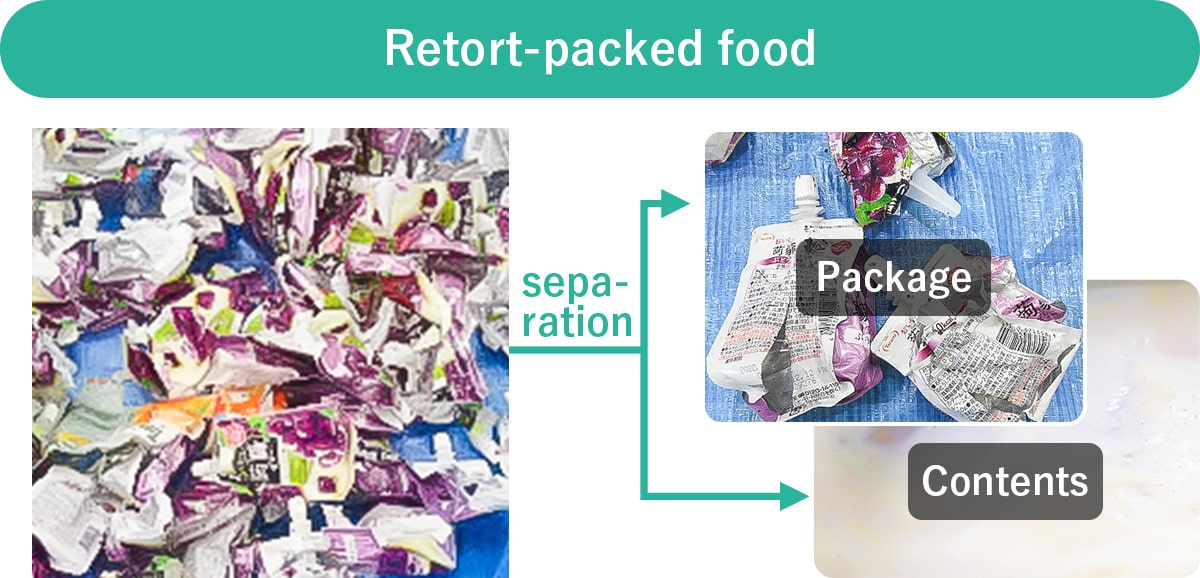 Retort-packed food